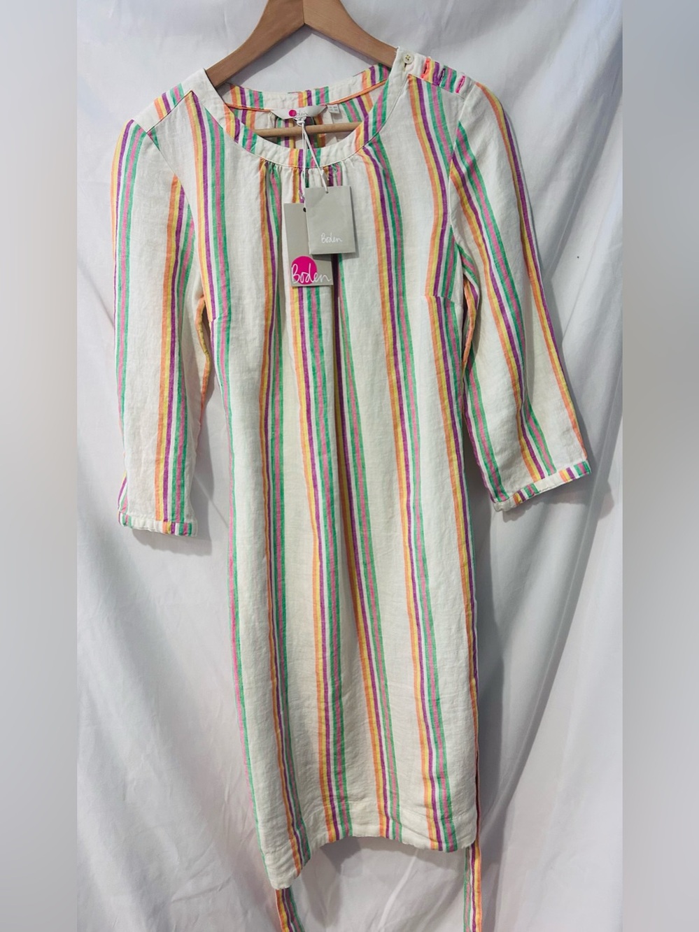 Boden Katie Striped dress With Pockets US Size 8R NWT